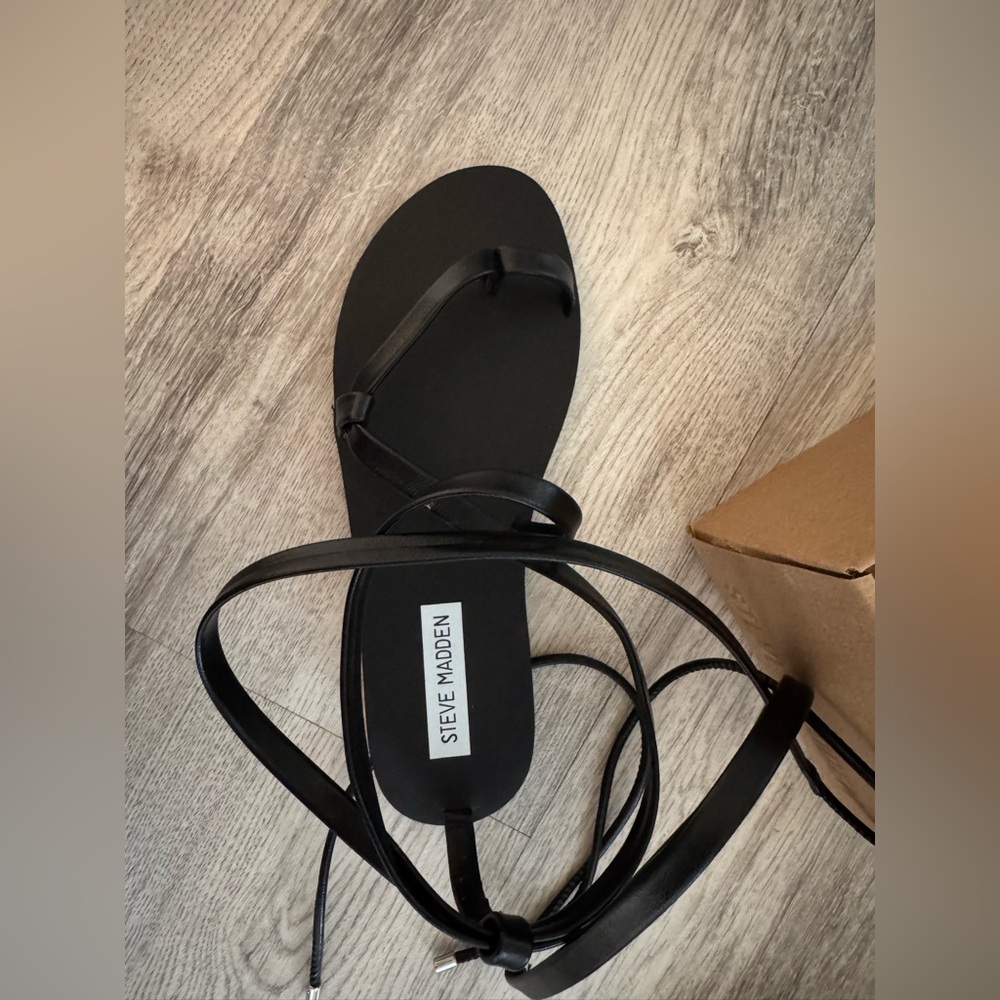 Steve Madden Strappy Black Sandals